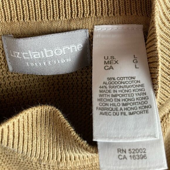 Liz Claiborne Short Sleeve Mock Neck Sweater Top Size L EUC - Picture 5 of 5